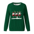 thumbnail image 3 of Women's Christmas Sweatshirts Crewneck Christmas Printed Shirts Loose Long Sleeve Blouses Casual Merry Xmas Sweatshirt Holiday Party Pullover Sweater Tops, 3 of 4