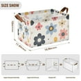 thumbnail image 7 of Yayeee Foldable Storage Basket for Shelves with Handles Waterproof Cloth Bins, Beige Retro Flower, 7 of 7