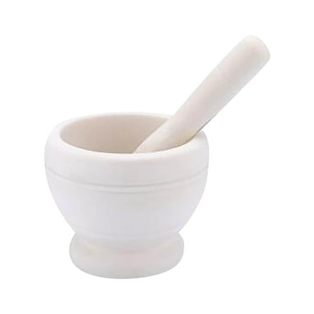 

TKing Fashion Pestles Mortars Grinder Spice Set Crusher Mixing Natural Resin Grinding Press - White
