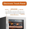 thumbnail image 6 of Ca'Lefort 15 inch Wine Cooler Refrigerator, 33 Bottle Wine Fridge with Glass Door Built-in & Freestanding Wine Cooler for Home/Office, 6 of 10