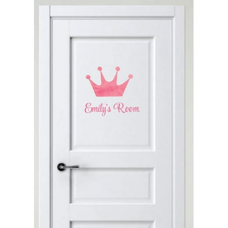Personalized Name Vinyl Decal Sticker Custom Initial Wall Art Personalization Decor Crown Princess Fairytale Girl Baby Nursey Room Children Bedroom 10 Inches X 12 Inches