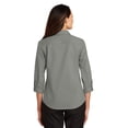 thumbnail image 2 of Port Authority Ladies 3/4 Sleeve SuperPro Twill Shirt-4XL (Monument Grey), 2 of 6