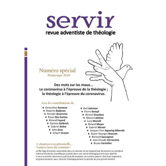 Servir N°6: Revue adventiste de théologie - Printemps 2020, (Paperback)