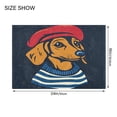 thumbnail image 4 of Yayeee Bath Rug for Bathroom Floor Non Slip Contour Fluffy Soft Absorbent Mat, 20"x24", Blue Dog Artist, 4 of 7