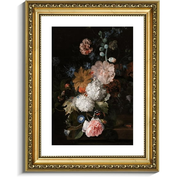 Vintage Floral Wall Art Bedroom Bathroom Kitchen Retro Flower Wall Decor Canvas Prints, Antique Picture Unframed Country Paintings Home Farmhouse Cottage Decor