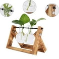 thumbnail image 2 of Hydroponic Vase Hanging Vase - Decorative Wooden Holder With Hydroponic Glass Vase Desktop Plant Terrarium Creative Glass Transparent Vase For Hydroponic Plants, 2 of 4