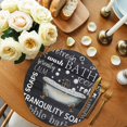 thumbnail image 2 of Round Placemats Shower Bathtub 15 inch Set of 6 Table Mats for Dining Table Vintage Style Heat Resistant Non-Slip Kitchen & Home Decorative Place Mat Set, 2 of 8