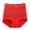 Red, variant on Yijfswar Womens Underwears High Waisted Briefs Stretch Briefs Ladies Plus Size Panties Lace Floral Print Briefs