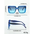 thumbnail image 5 of Women's Oversized Square Sunglasses, Blue Gradient Lens UV400 Protection Shades, Fashion Eyewear for Beach, Travel & Daily Wear, 5 of 5