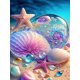 thumbnail image 1 of 30x40cm Juego De Pintura De Arte De Diamantes 5D para Niños Adultos - Estrella De Mar De Concha De Playa, Manualidades De Punto De Cruz con Bordado De Diamantes, Lienzo De Cristal Rin, 1 of 5