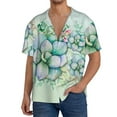 thumbnail image 3 of Wukai Succulent Men's Casual Short-Sleeve Button Down Shirt - Lightweight Summer Dress Shirt for Daily Wear-X-Large, 3 of 7