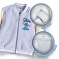 thumbnail image 2 of Disney Lilo & Stitch Girls Varsity Bomber Jacket - Zip-Up Stitch Graphic Print Jacket for Kids (Sizes 4-8), 2 of 6
