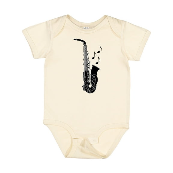 Inktastic Saxophone Musician Band Gift Idea Boys or Girls Baby Bodysuit
