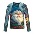 thumbnail image 4 of Blusas y camisas de manga larga con cuello redondo para hombre, moda navideña, informal, estampado, cuello redondo, manga larga, blusa estampada para hombre, blusa de poliéster, 4 of 5
