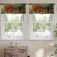 thumbnail image 2 of LALILO Kitchen Curtain Valance Art Grunge Graphic Rod Pocket Window Curtain 52"x 18" Set of 2, 2 of 6