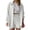 White, variant on jiaxiM 2 Piece Sets For Women Summer Solid Spring Wrinkle Long Sleeve Shirt And Drawstring Shorts Casual Beachwear With Pockets