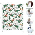 thumbnail image 4 of Green Dinosaurs Christmas Pattern Blanket,Comfortable Soft Flannel Throw Blanket,All Season,Warm Lightweight Blankets for Sofa Bed Couch Living Room Chair,30"x40", 4 of 4