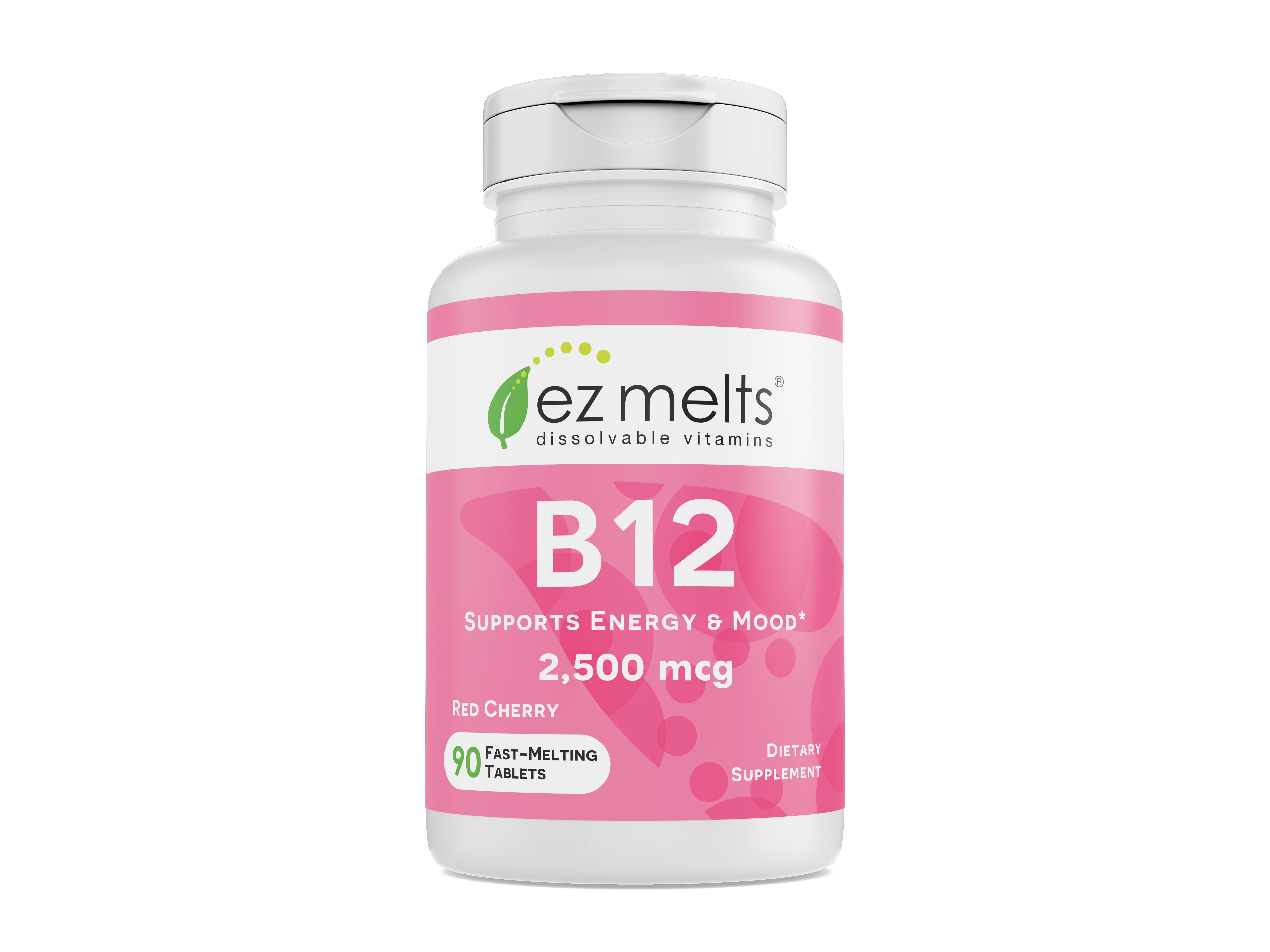 EZ Melts B12, 2,500 mcg, Dissolvable Vitamins, Vegan, Zero Sugar