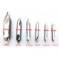 thumbnail image 5 of 6 PCS HSS Combined Center Drills Bit Set Countersink 60 Degree Angle 5/3/2.5/2/1.5/1 mm, 5 of 8