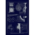 thumbnail image 2 of Buhlmann, J. 17x24 White Modern Wood Framed Museum Art Print Titled - Capitals of the Erechtheum (Blueprint), 2 of 4