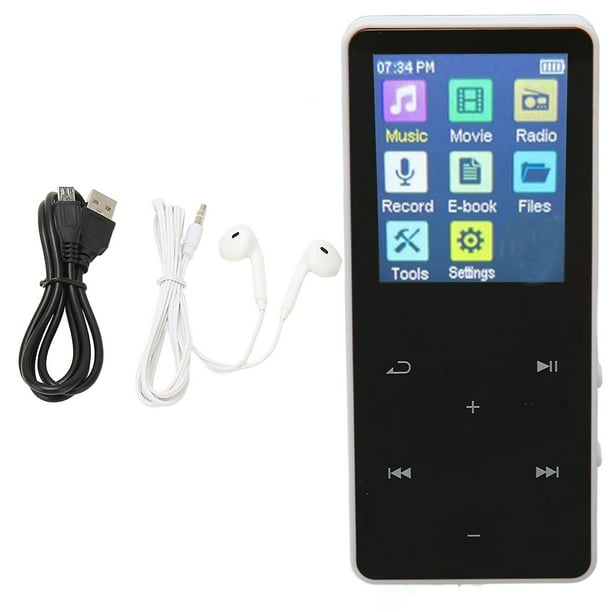 MP3 MP4 Player with 1.8 inch Touch Screen, Bluetooth 5.0, HiFi, Lightweight Portable Lossless Music Player for Sports, White