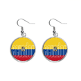thumbnail image 1 of Ecuador Country Flag Name Ear Dangle Silver Drop Earring Jewelry Woman, 1 of 3