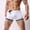 White, variant on Men's Swimming Trunks 5 Inch Under $10 Free Shipping Solid Color Striped Tie String Shorts Sports Breathable High Elasticity Shorts Swim Trunks Underpants