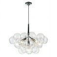 thumbnail image 4 of 6-Light Cluster Glass Globe Bubble Chandelier - 25in White, 4 of 5