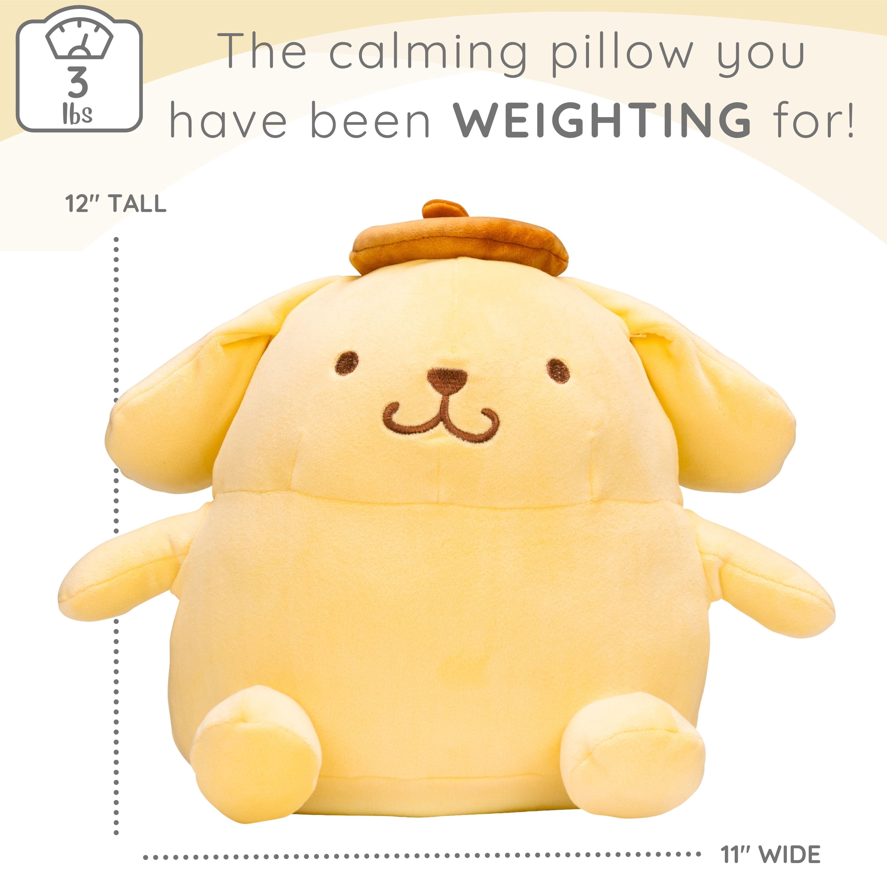 Sanrio Pompompurin Kids Weighted Pillow Buddy, 3 lb Character Plush