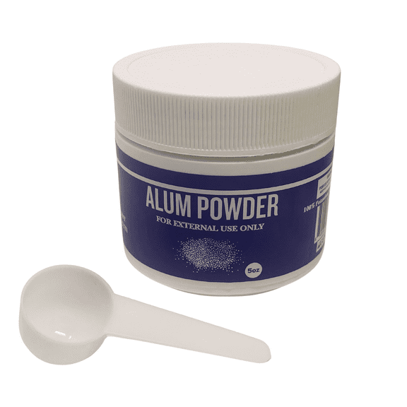 Natural Alum Powder 5oz Tub with Applicator – 100% Potassium Alum | Body Deodorant | After Shave Treatment | Foot Soak & Skin Care | External Use Only