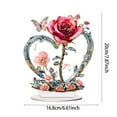 thumbnail image 3 of 1PCS Acrylic Tabletop Decoration 2D Flat FlowerAnimal Pattern Art Ornament Home Decors Tabletop Centerpieces CollectibleDecorative for Mother's Day Birthday Holiday Table Bedroom Living Room Decor, 3 of 3