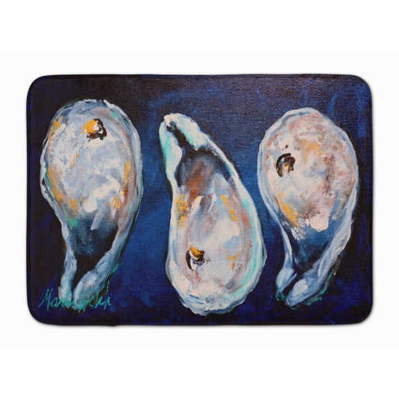 Carolines Treasures MW1112RUG Oysters Give Me More Machine Washable Memory Foam Mat 19 X 27" multicolor