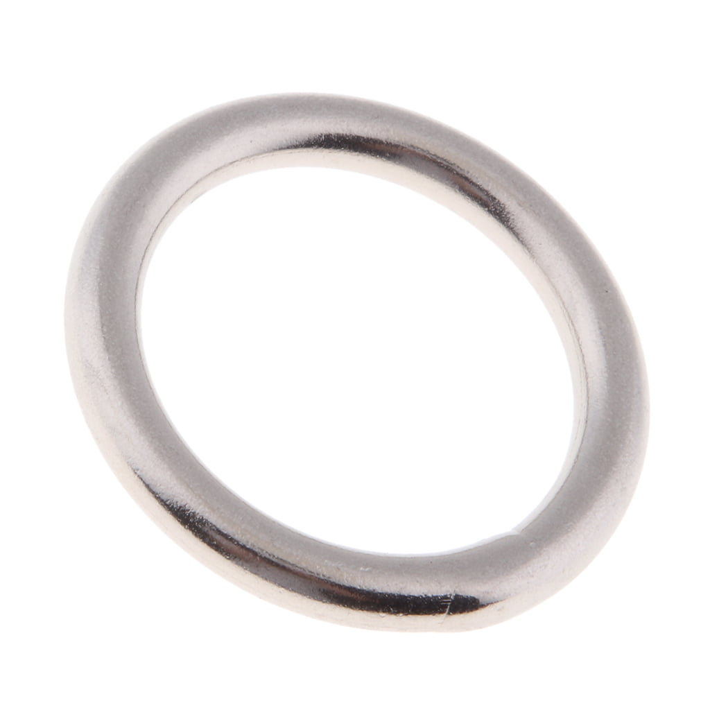 30mm 40mm Stainless Steel Round O Ring Rigging Diam.4mm 5mm 6mm Length 