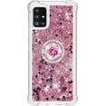 thumbnail image 2 of Case for Samsung Galaxy A71 5G, Galaxy A71 5G Case Glitter Clear TPU Cute Love Moving Quicksand Sparkle Phone Case with Stand Liquid Shockproof Cover for Samsung Galaxy A71 5G Rose Gold YBZ, 2 of 12