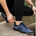 thumbnail image 4 of NOKIO Men's Sneakers Comfortable Wide Width Athlet𝗂c Shoes S𝗅ip On Elastic Adjuatable Strap Cycling Shoes Outdoor Sport Wading Shoes Lightweight Anti-S𝗅ip Swim Shoes, 4 of 6
