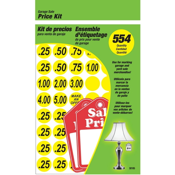 garage sale label kit walmartcom walmartcom