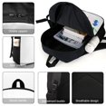 thumbnail image 4 of Charlie y las Formas-theme Backpack, Campus style schoolbag Bookbag with Adjustable Shoulder Straps And Large Zip Compartment, Unisex Travel Bags., 4 of 6