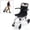 A, variant on Ultra Lightweight Foldable Wheelchair for Adults 18.5lbs, Aluminum Alloy Transport Chair with 15.75" Wide Seat, Shock-Absorbing Wheels, Safety Handbrake & Belt for Seniors & Women