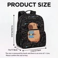 thumbnail image 7 of Jeiento Cute Capybara Kids Preschool Backpack for Toddler Girls, 13.5 Inch Lightweight School Bag for 3-5 Year Old, Bookbag with 2 Front Pockets, 7 of 7