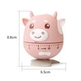 thumbnail image 6 of Walbest Cute Cow Shape Cooking Alarm, Soft Touch Plastic Reminder Dial Clock Mechanical Timer Kitchen Supply, 6 of 7