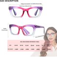 thumbnail image 3 of GFDYREE 3 pack Oprah style Spring hinge Readers Blue Light Blocking Computer Square Reading Glasses for Women Men, 3 of 6