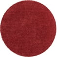 thumbnail image 5 of Unique Loom Davos Shag Collection Area Rug - Solid (2' Round Poppy), 5 of 7