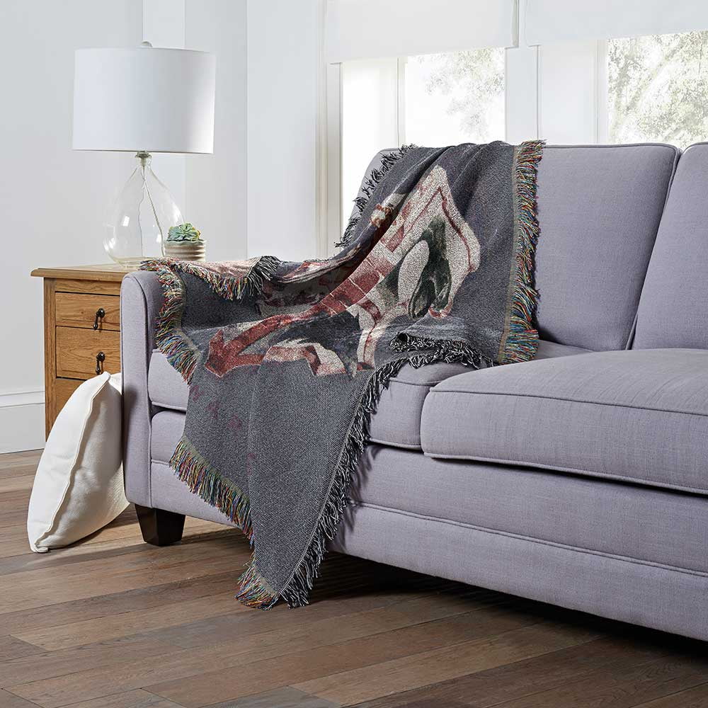 Harry Potter Houses Together Woven Tapestry Throw Blanket