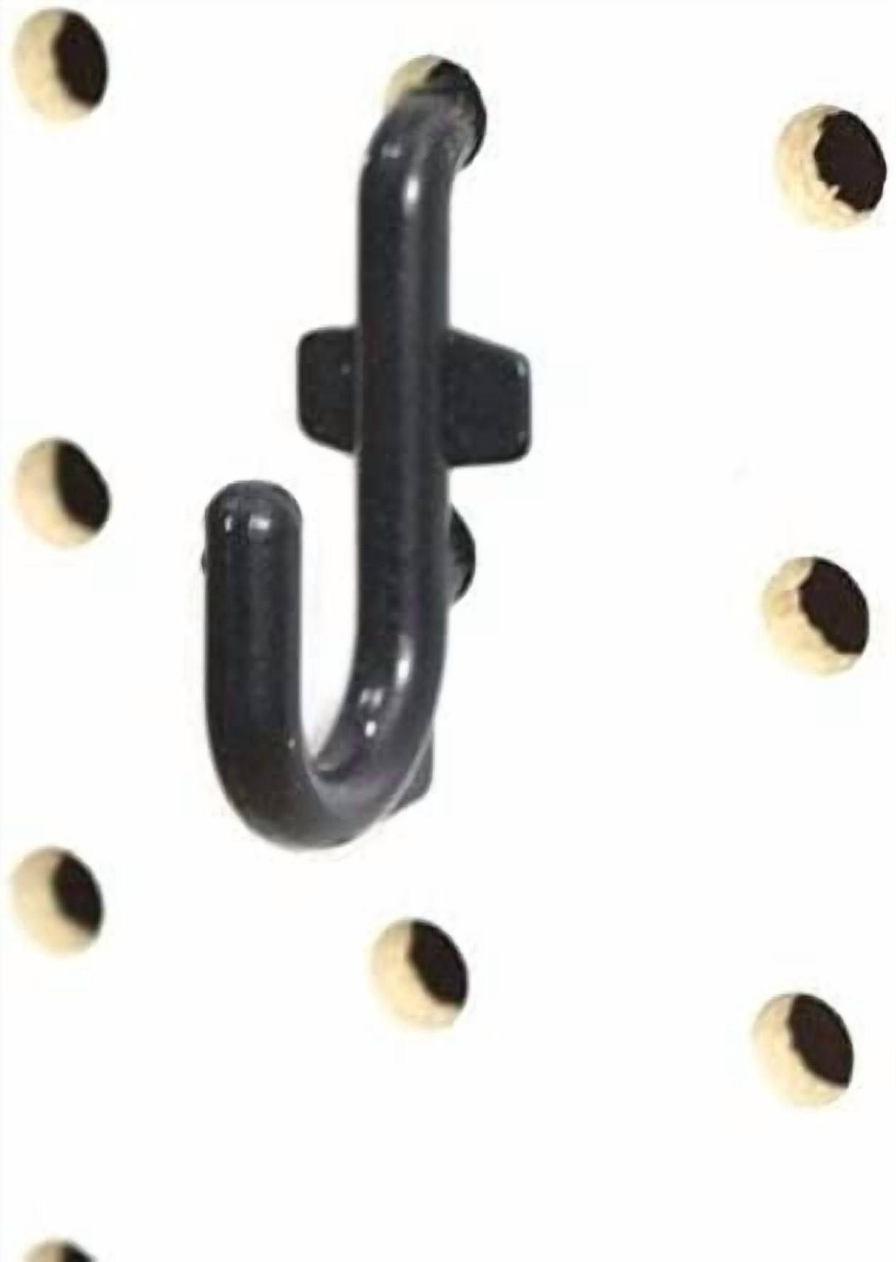 FEFEFW-Peg Board Plastic J Hook Style Hooks | Garage Tool Storage Craft Hooks Pegboard Asscessories (200, Black)