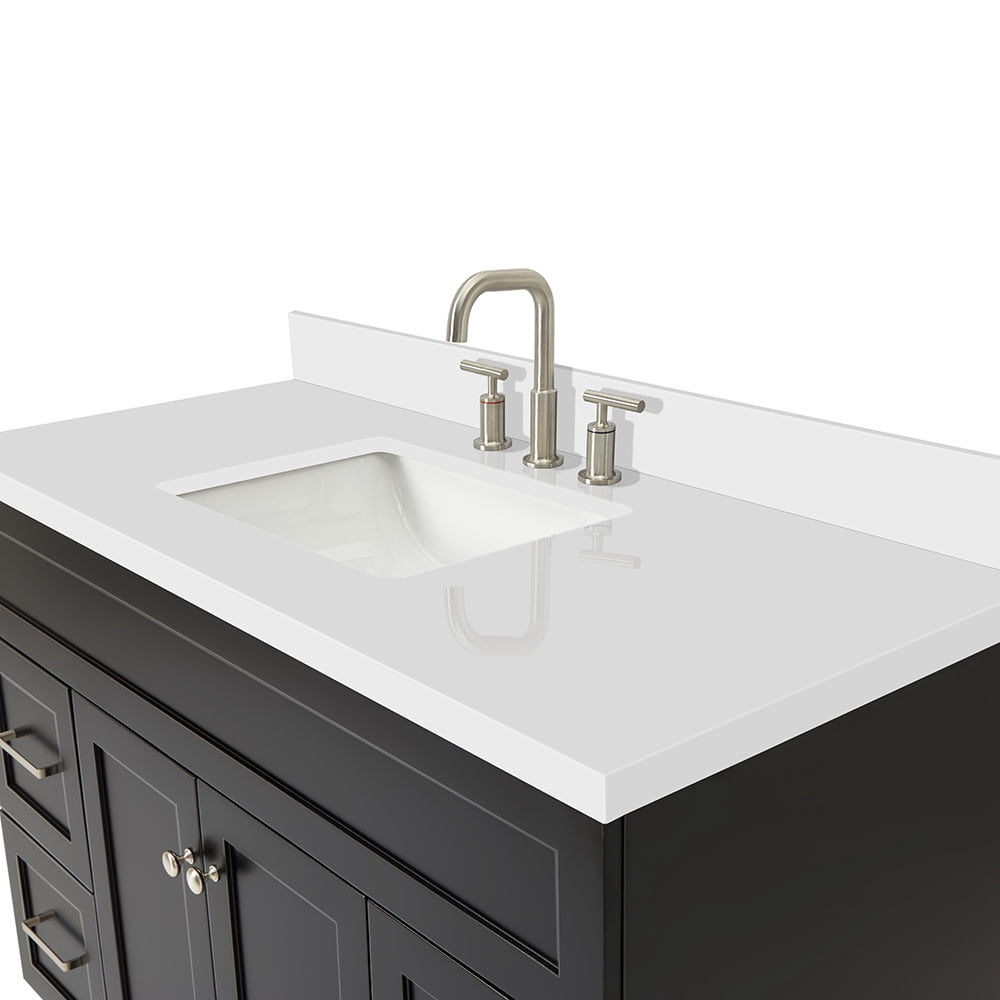 Ariel F049s-Wq Hamlet 49" Free Standing Single Basin Vanity Set - Black / White Top