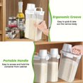 thumbnail image 5 of 4pcs Flour Container 5LB Pantry Food Storage Containers with Lids Airtight & Measuring Cup Small Air Tight Rice Holder Bin Plastic Cereal Grain Dispenser Kitchen for Sugar Dry Goods Pet Food, 5 of 9