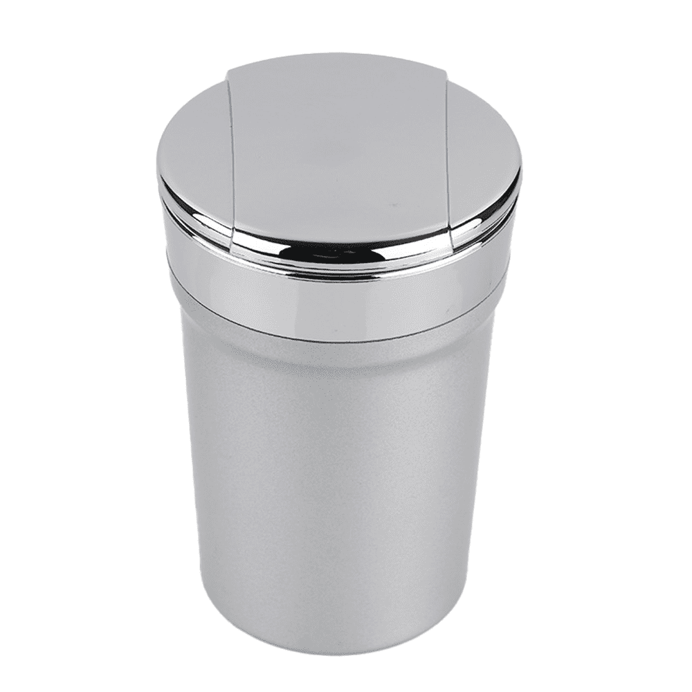 Cendrier De Voiture Portable Avec Couvercle - En ABS Et Métal, Compartiment à Mégots, Anti-odeurs, Adapté Au Porte-gobelet - 4