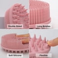 thumbnail image 3 of Soft hair shampoo, silicone bath massage brush, double-sided bath brush, 3 of 7