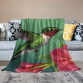 thumbnail image 2 of Pratyus Hummingbird Flower Leaves Print Throw Blanket Lightweight for All Seasons - Exquisite Gift for Kids and Adults 50x60in, 2 of 6
