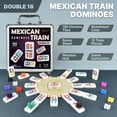 thumbnail image 2 of Juego de dominó Mexican Train Queensell Double 18 con funda, 2 of 8